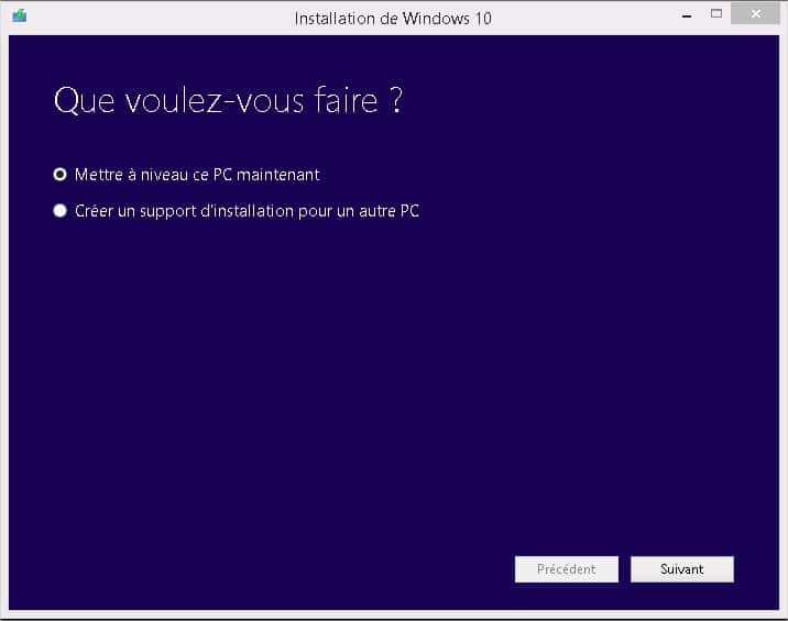 Windows 10 - Que voulez vous faire 