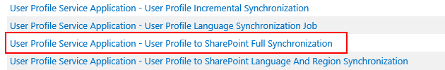 Sharepoint - user profile to sharepoint full sync