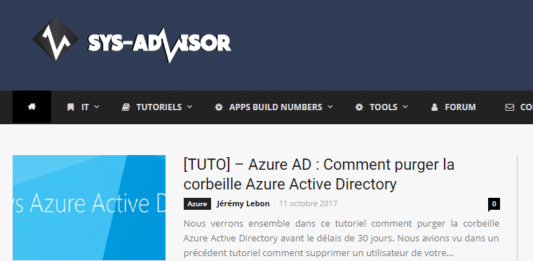Du changement sur Sys-Advisor !